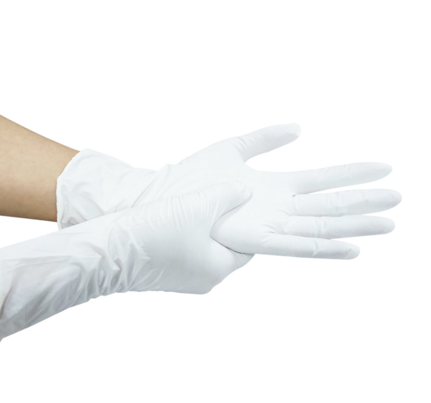使い捨て手袋　AI ニトリル手袋（１箱２００枚入り）×２箱　<br>　　S M L　ブルー 白
