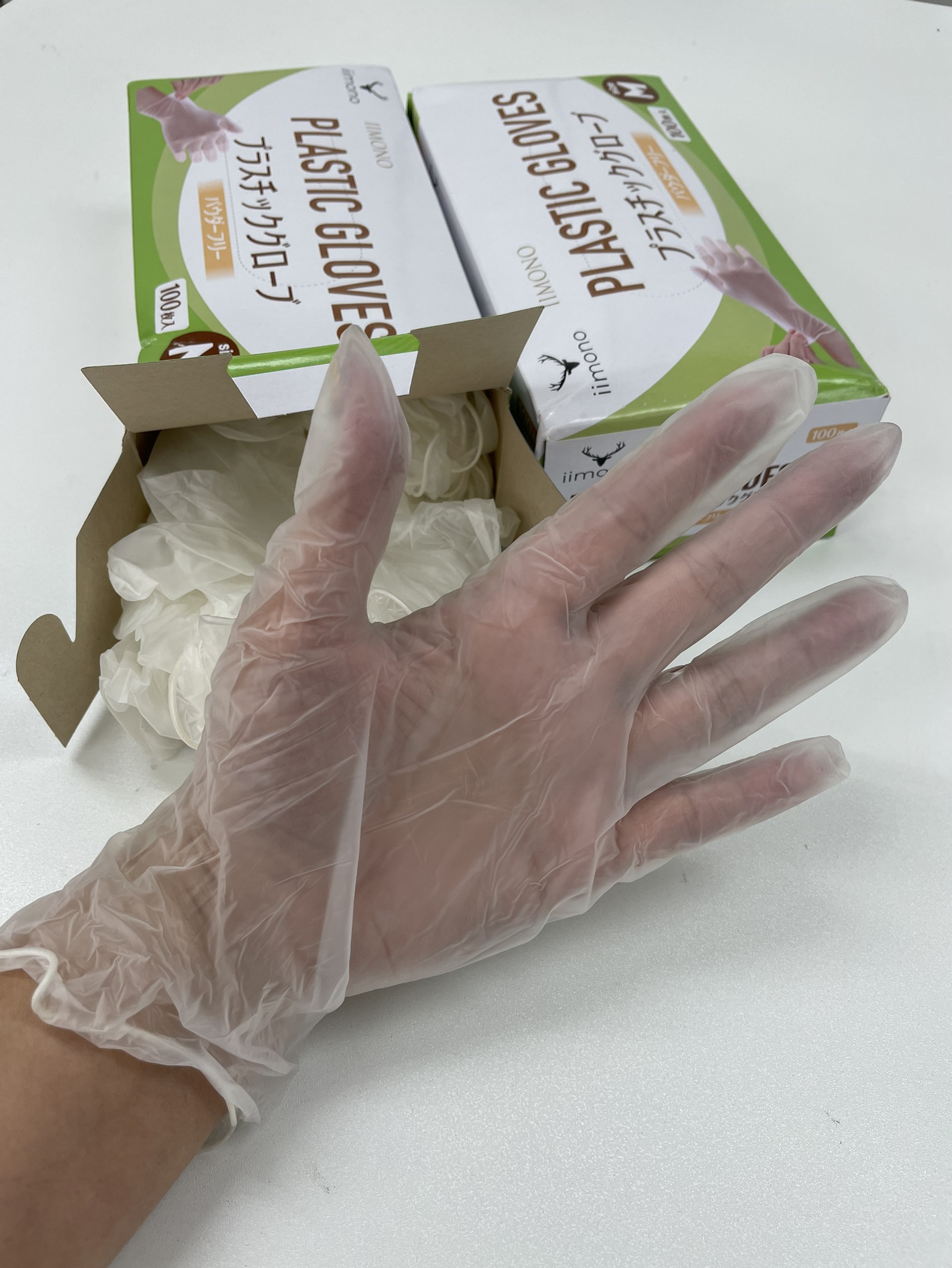 プラスチック手袋 粉なし Lサイズ 100枚×20箱＝2000枚 通販